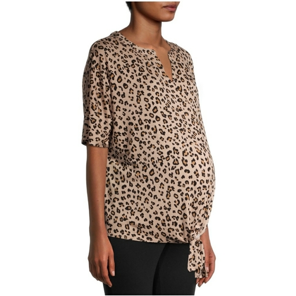 Time and tru maternity sleeve tie front top shirt - Picture 3 of 6